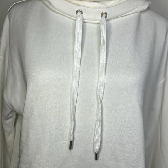 French Terry Face Shield Hoodie From Banana Republic Cream Women’s Size XS - Picture 6 of 13